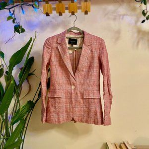 ✨ Linen Blazer - Red & White - Size 4 ✨